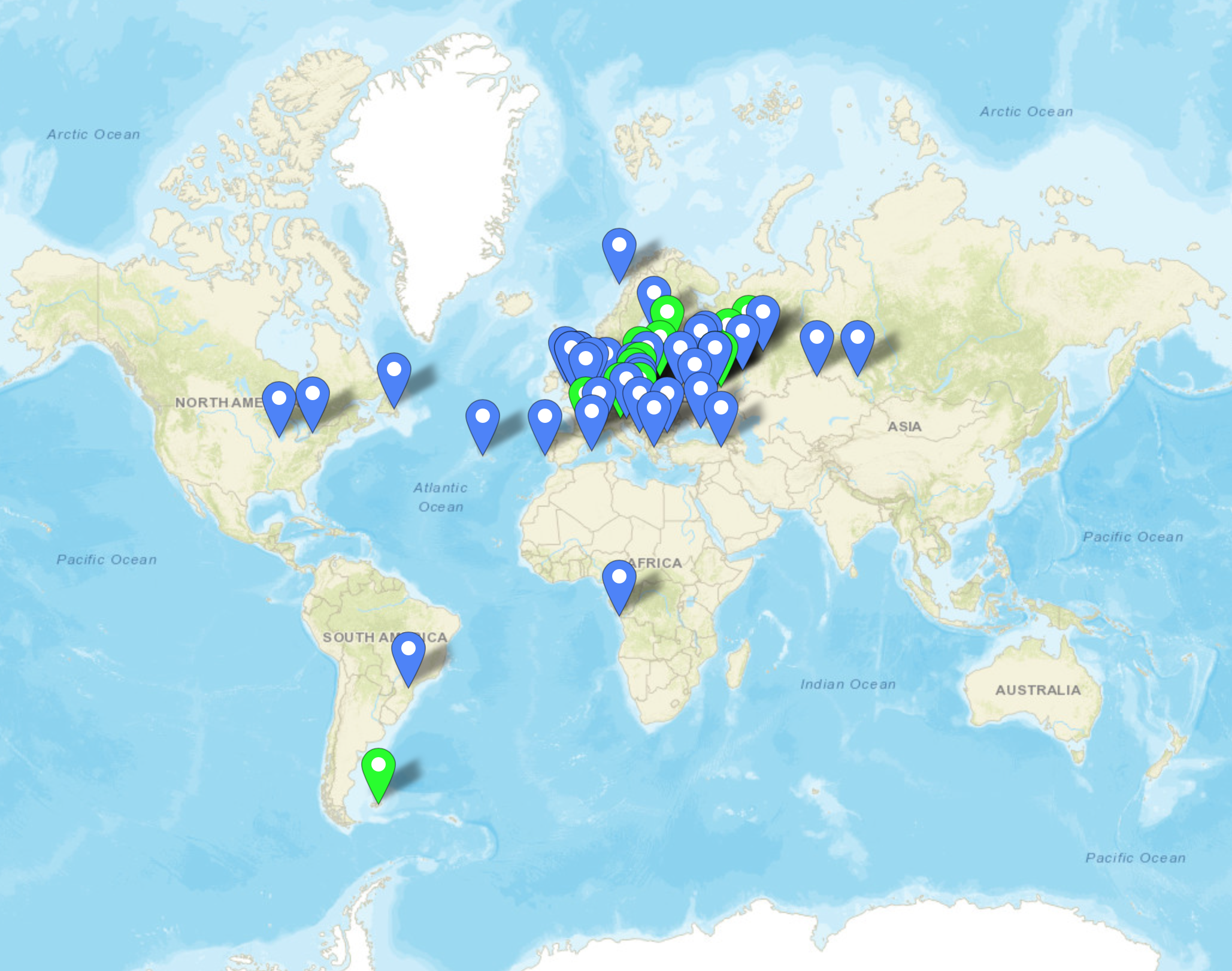 M0AWS QRP WSJT-X contacts map