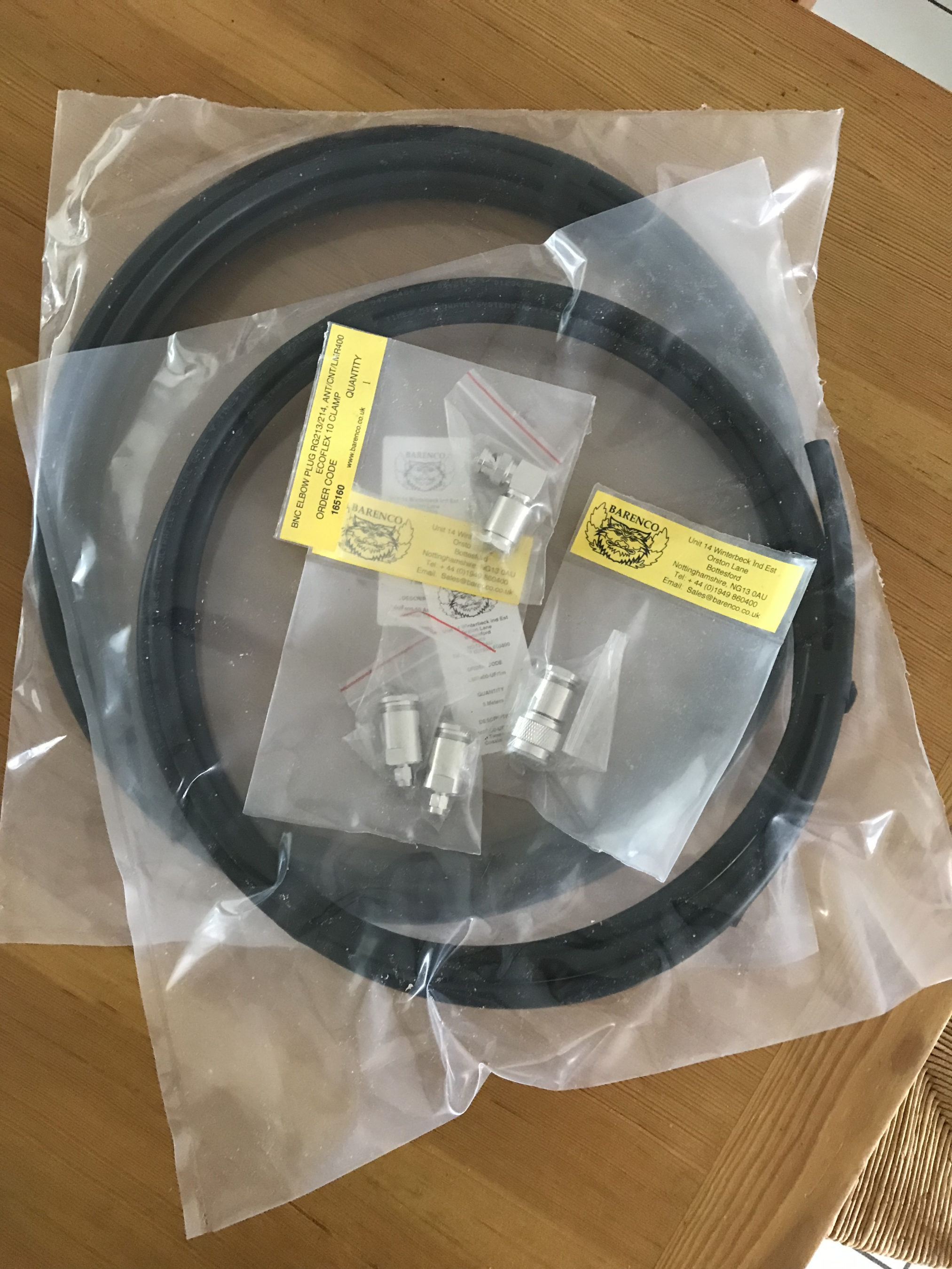 M0AWS LMR-400-UF coax from Barenco
