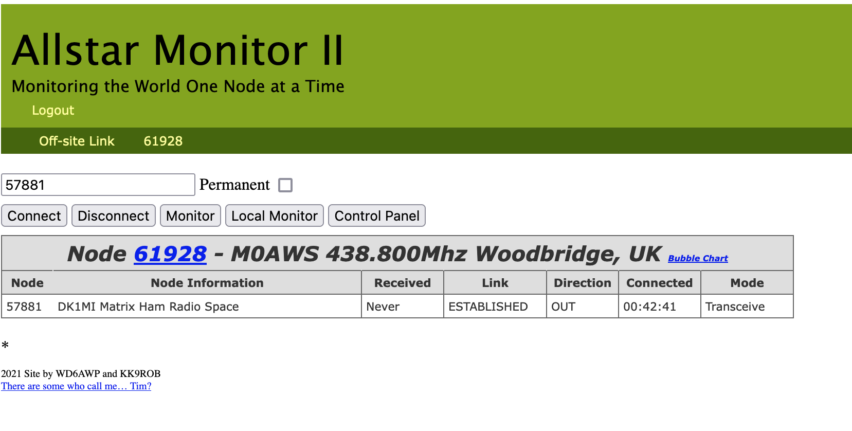 M0AWS - Allmon2 WebAdmin interface