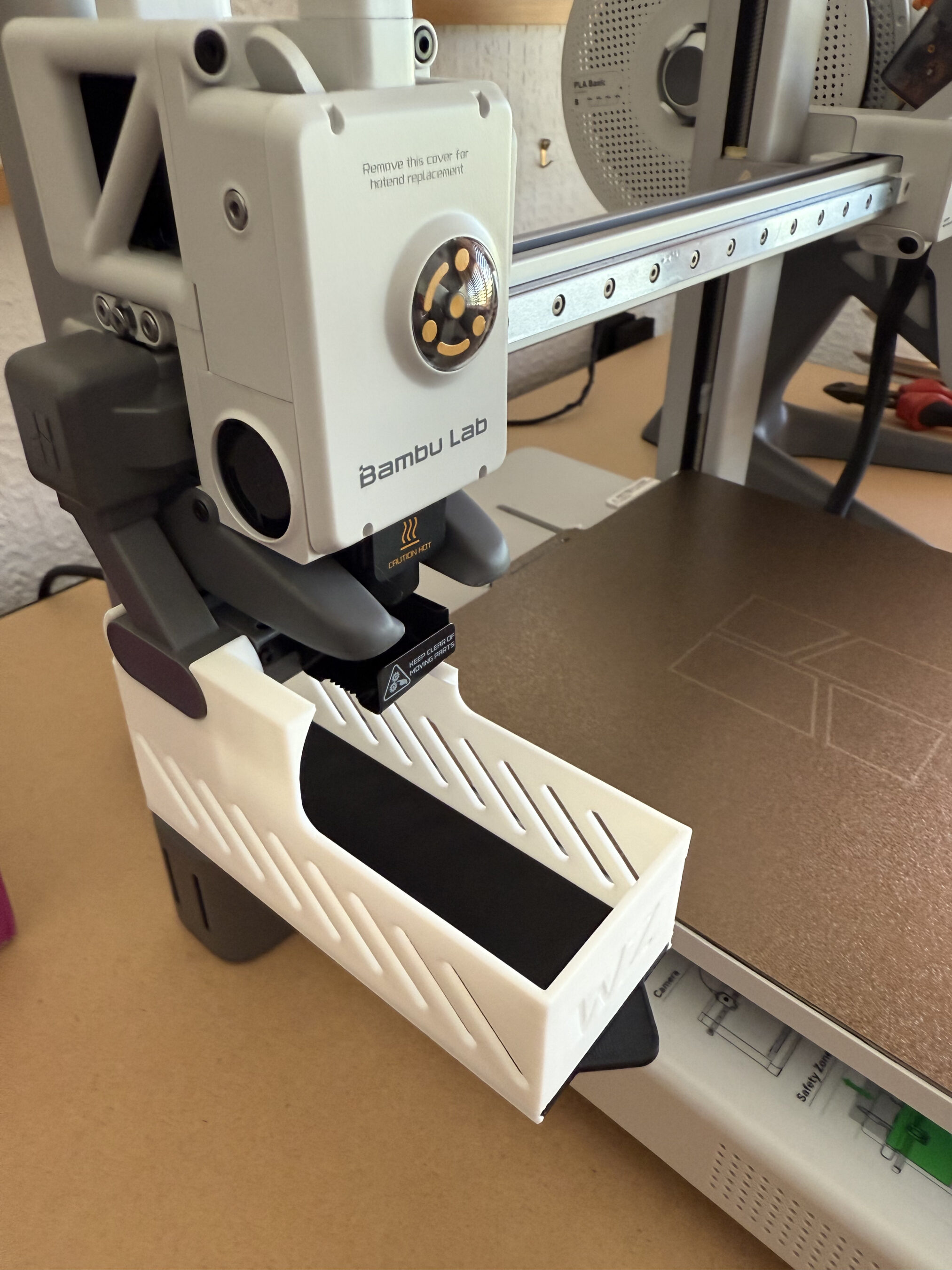 3D printed waste filament collection bin