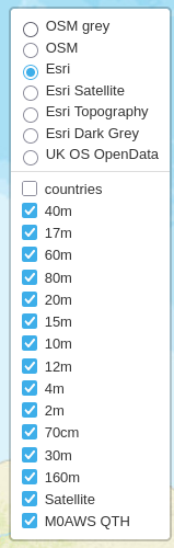 M0AWS Interactive Log Map Layers Menu