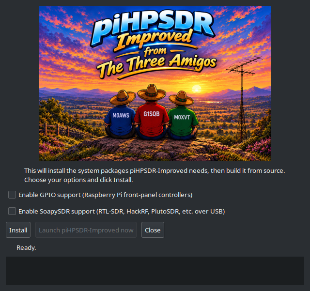 piHPSDR-Improved GUI Installer