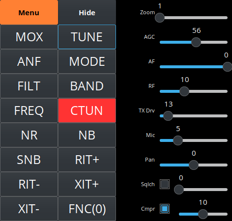 piHPSDR-Improved v2.45 Floating Toolbar in Test