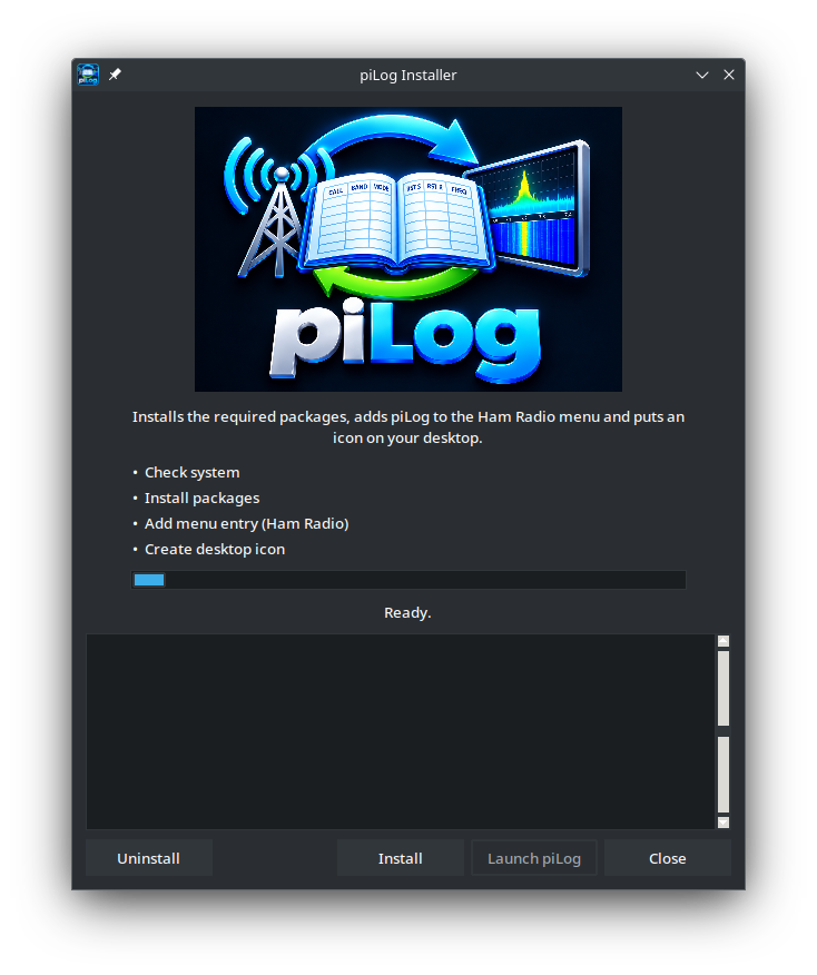 piLog Installer - Double click and piLog is ready to use in seconds.