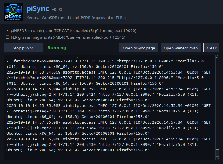 pySinc v0.9 with FLRig support in test